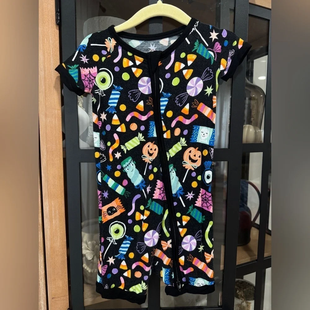 Little Sleepies halloween haul zippy romper shortie toddler baby girl pumpkins